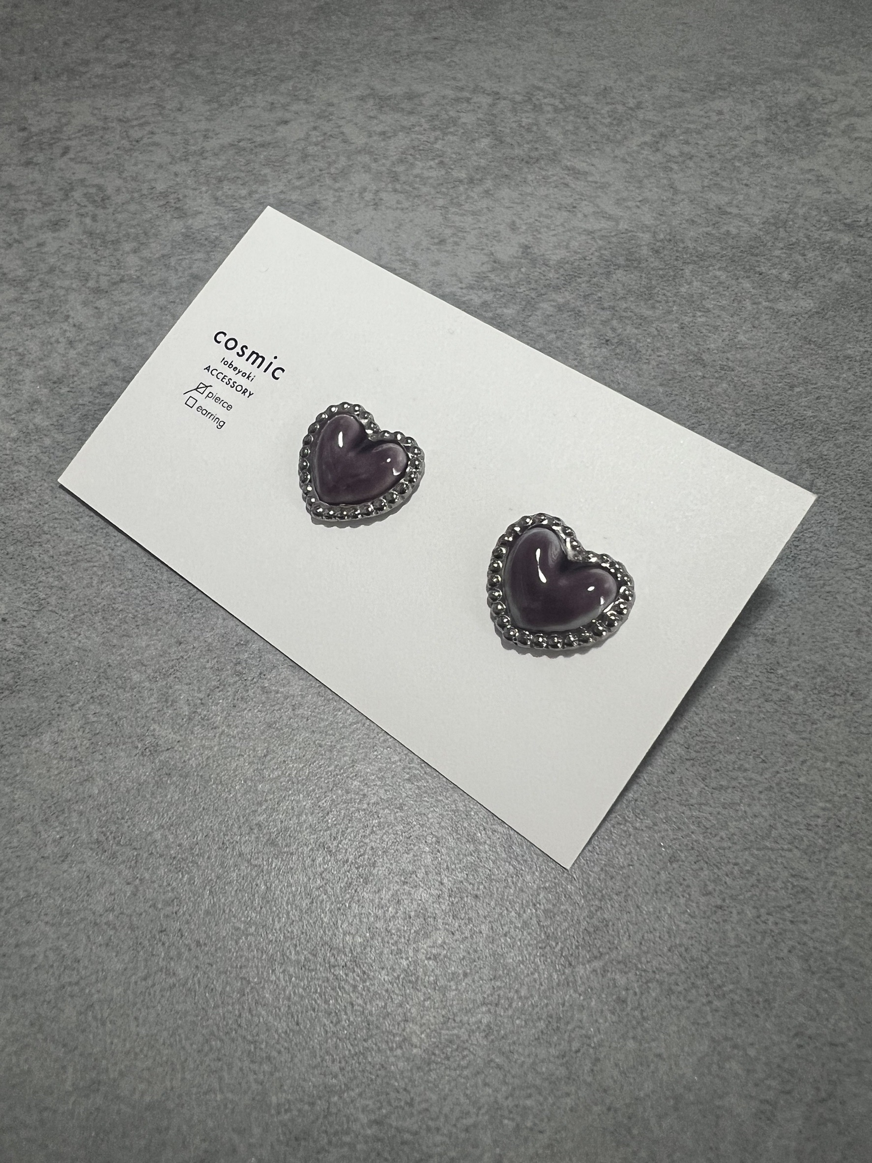 0005ピアスパープルシルバー