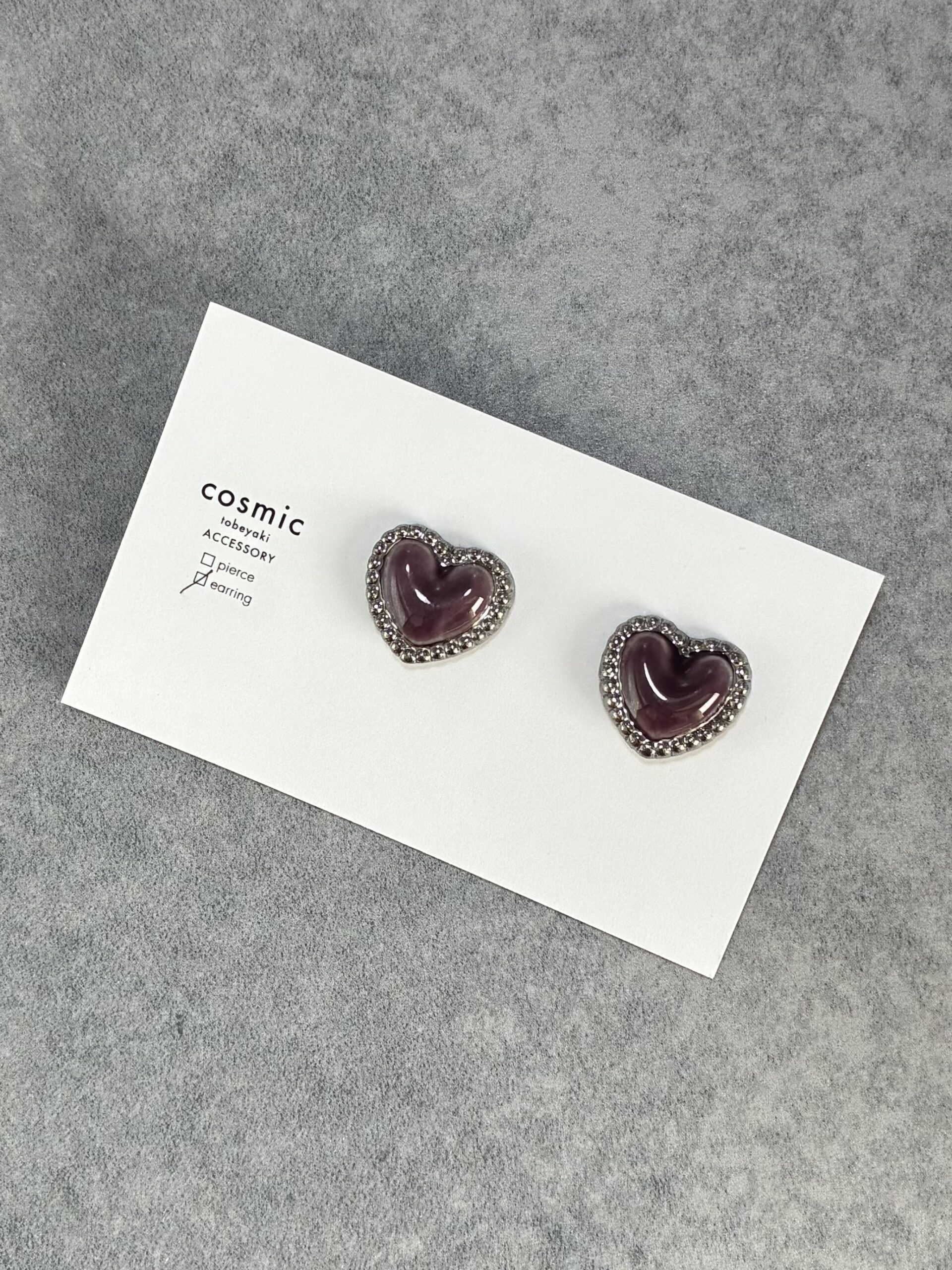 0023イヤリングパープルシルバー